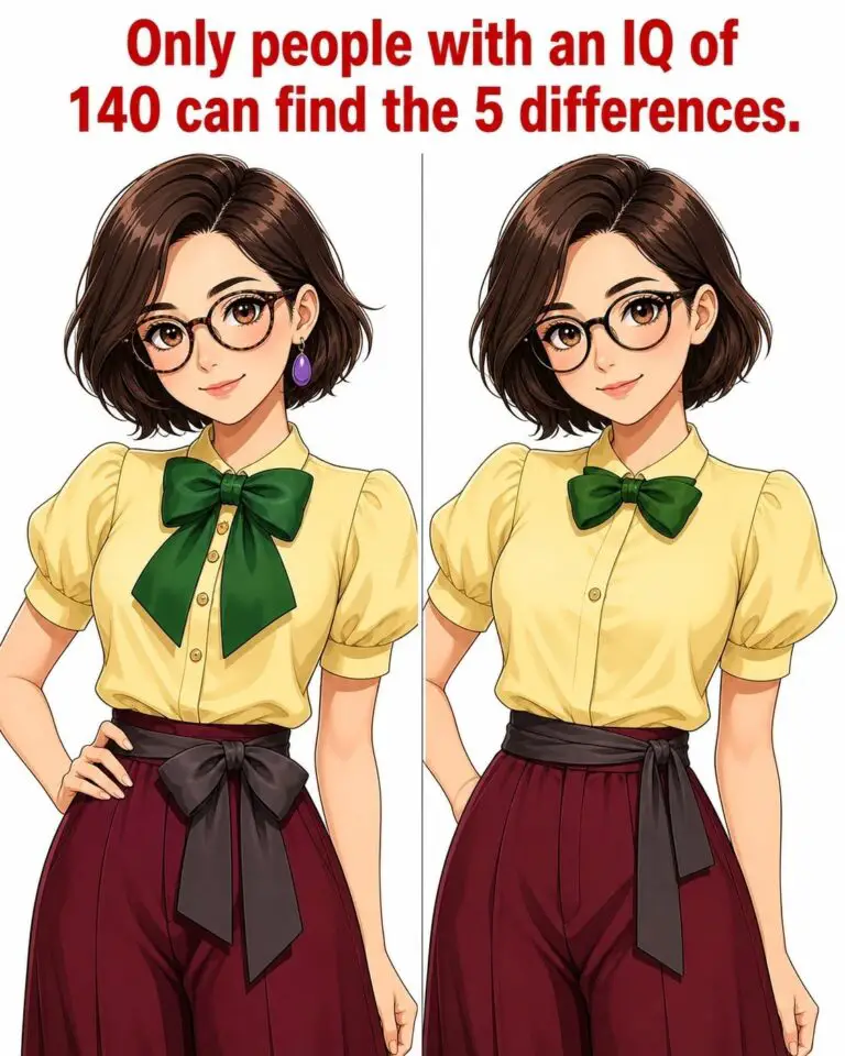Only People with an IQ of 140 Can Find the 5 Differences: Can You Spot Them All?